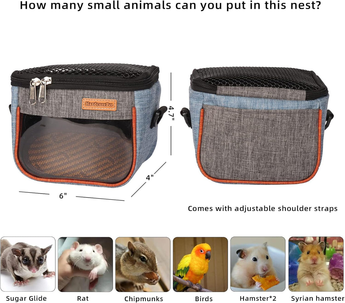 Sugar Glider Carrier Bag, Transparent Breathable Travel Bag