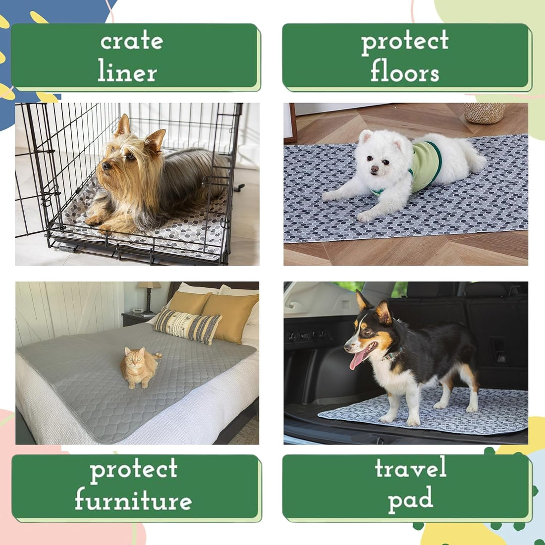 Caldwell's Pet Supply Co. 30x36 Potty Pads, Washable Pee Pads for Dogs