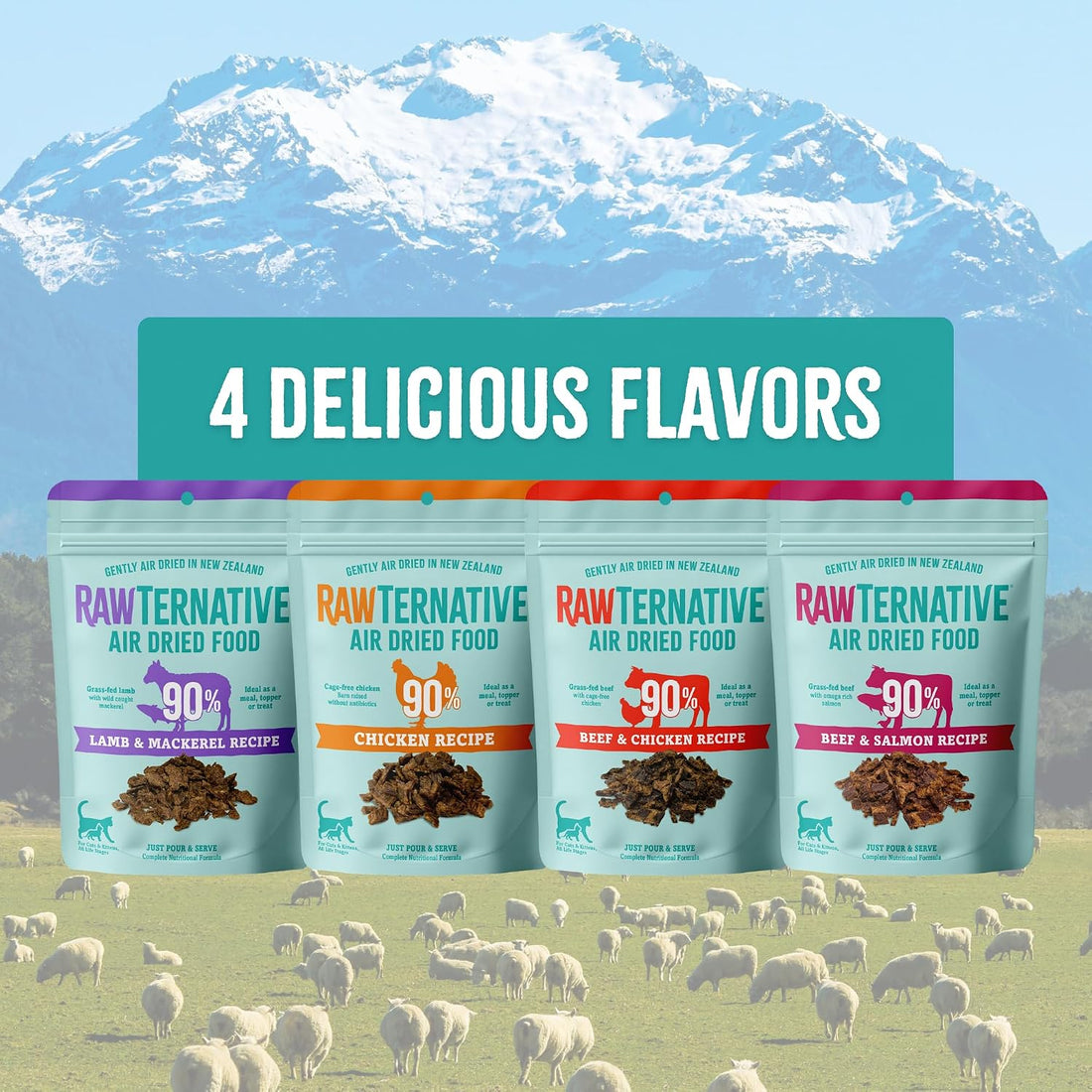 RawTernative Air‑Dried Cat Food, Beef & Chicken Recipe, 5 oz