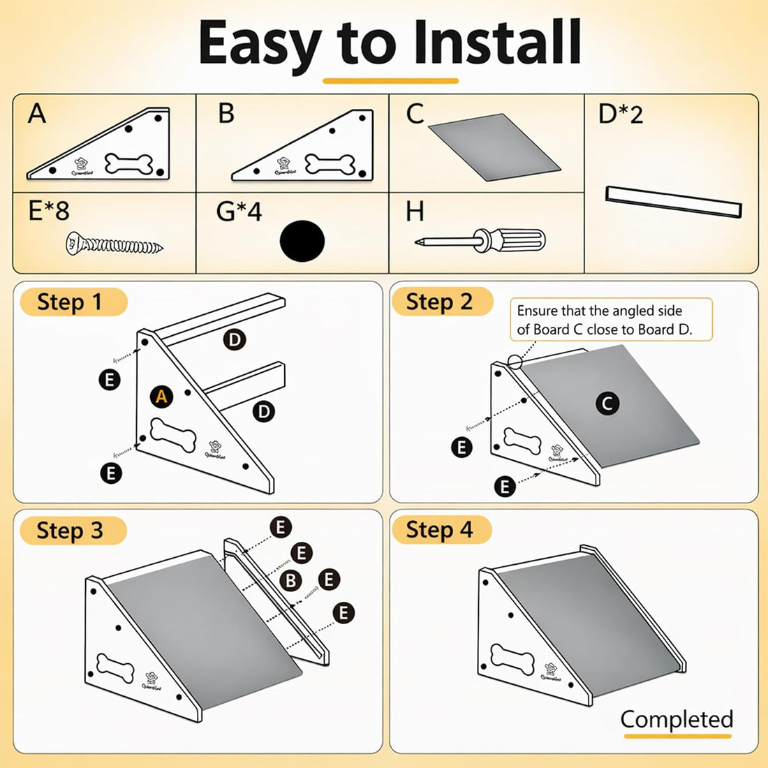 Small Dog Ramp for Couch & Low Bed