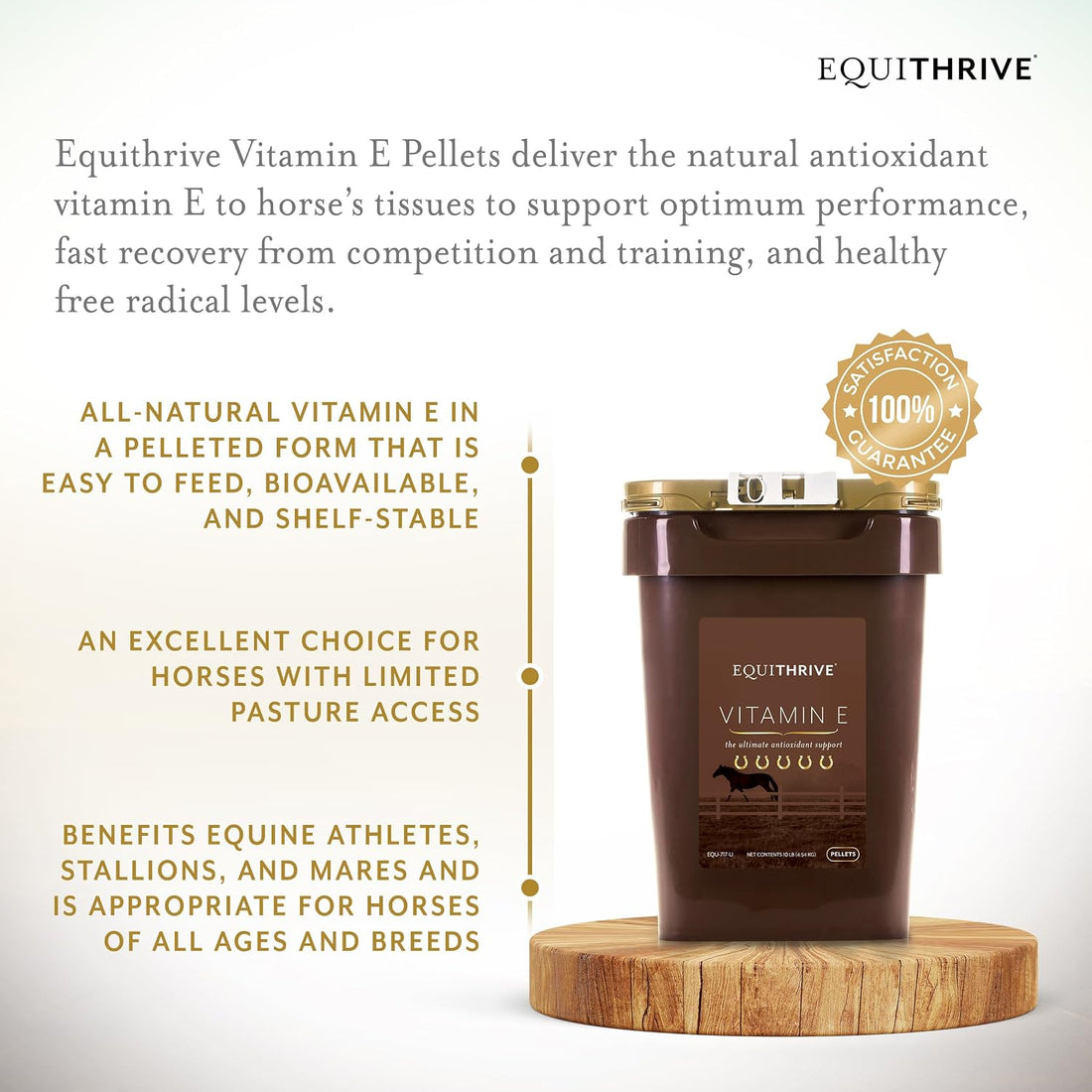 Equithrive Natural Vitamin E Pellets Horse Supplement
