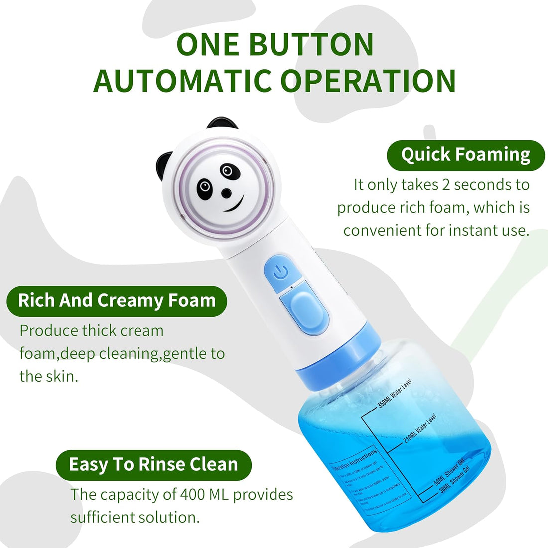 Automatic Foaming Soap Dispenser for Dog Bath & Multi-Surface Cleaning