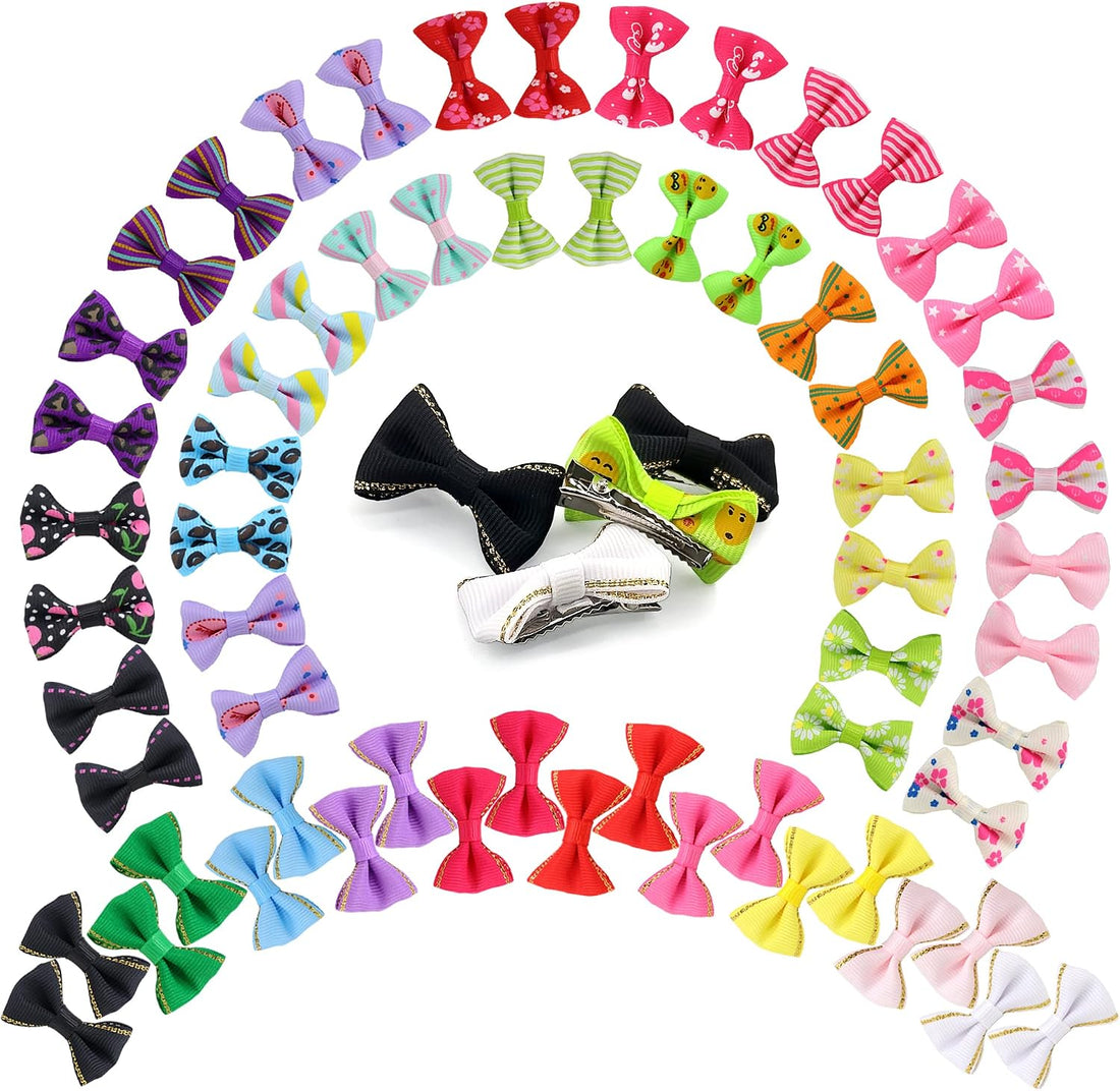 YAKA Small Dog Hair Bows, Pack of 60