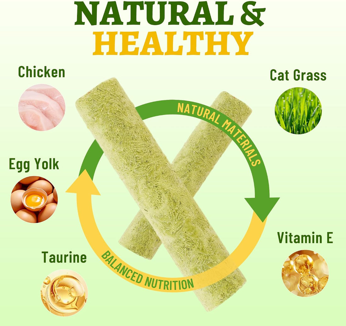 Just Try 500g Cat Grass Sticks,Cat Grass Treats for Teeth Cleaning