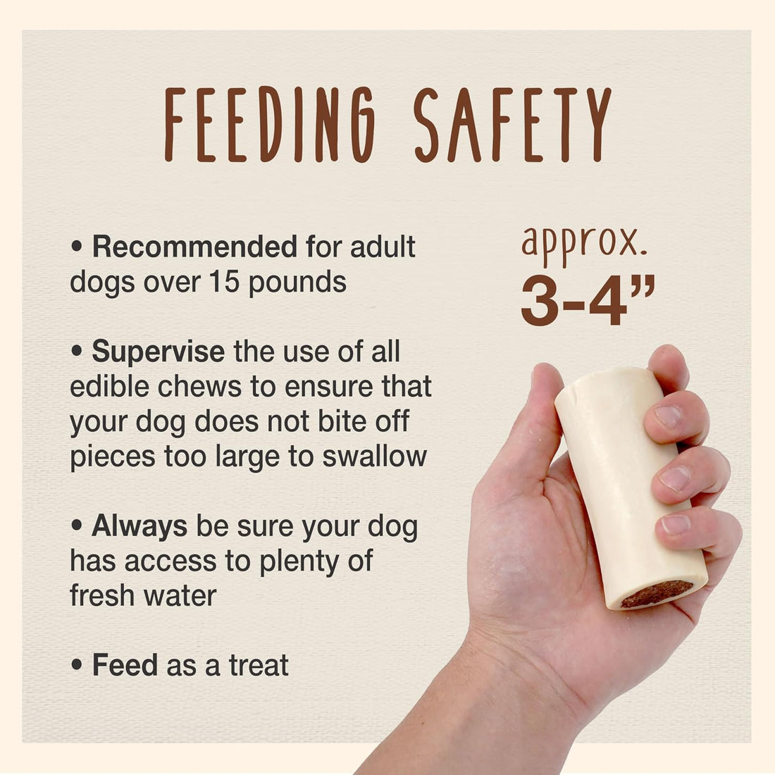 Cadet Stuffed Shin Bones for Dogs, Peanut Butter Flavor, Small
