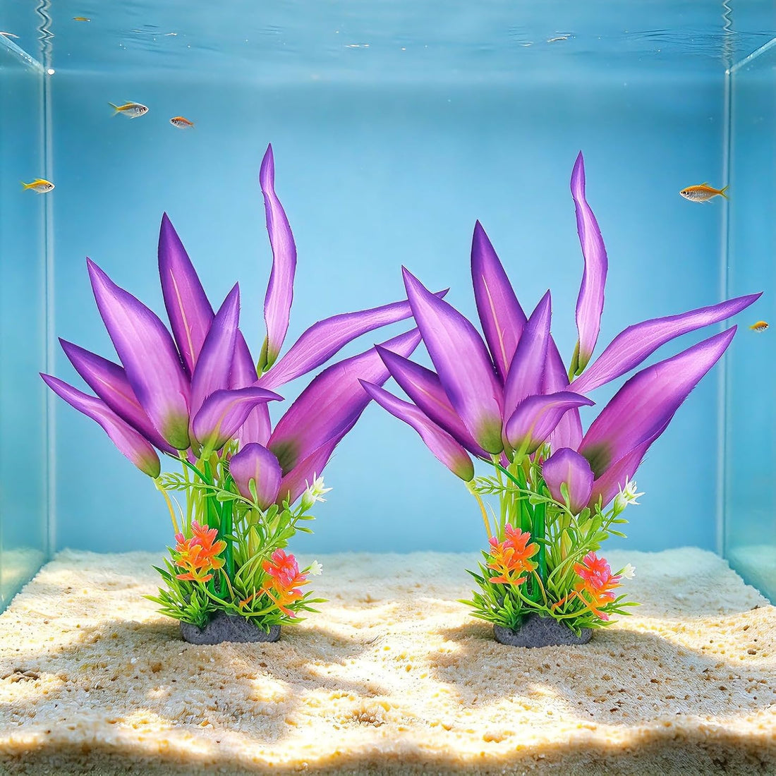 Silk Aquarium Plants 2 Pcs 8 Inches