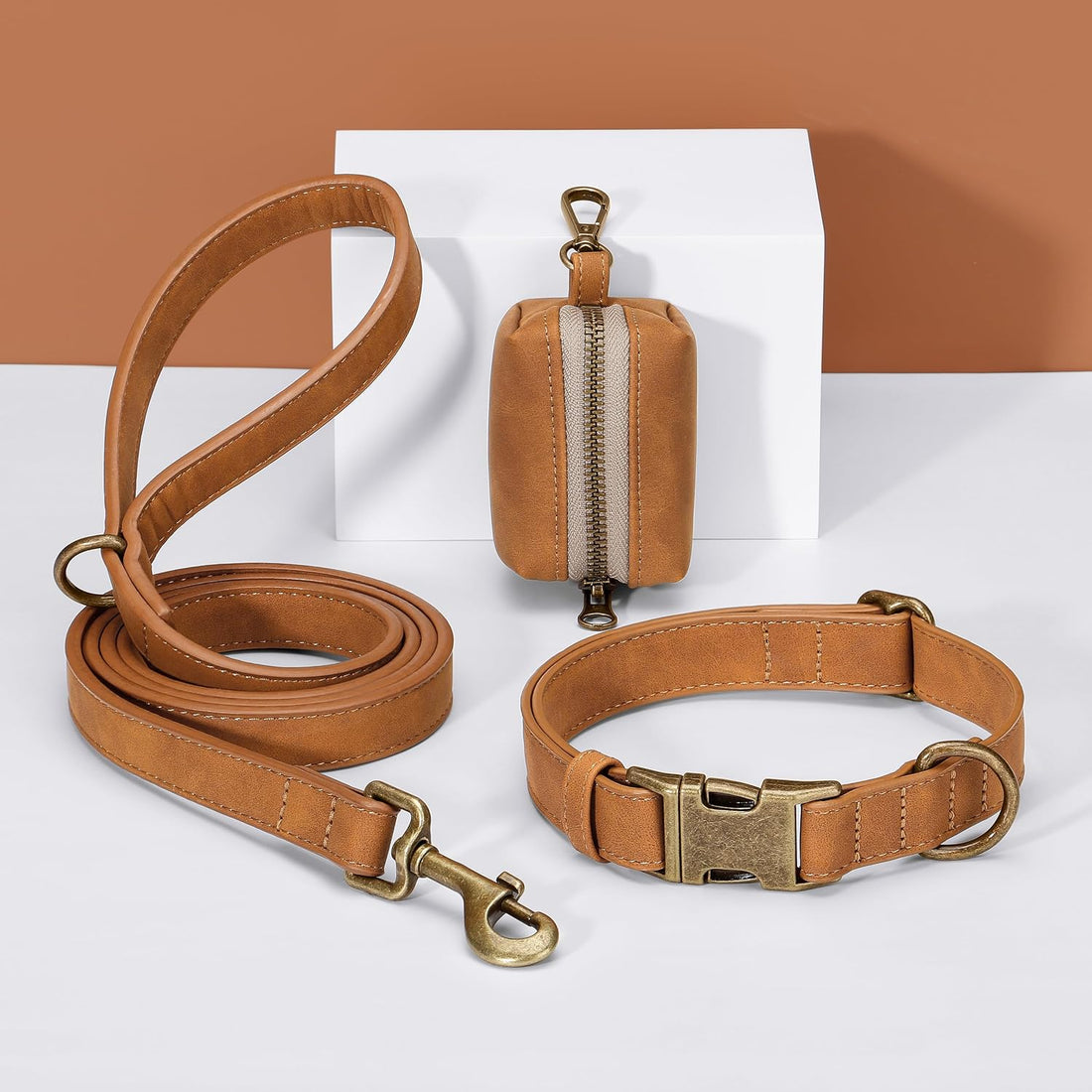 Didog Soft PU Leather Dog Collar for Large Dogs