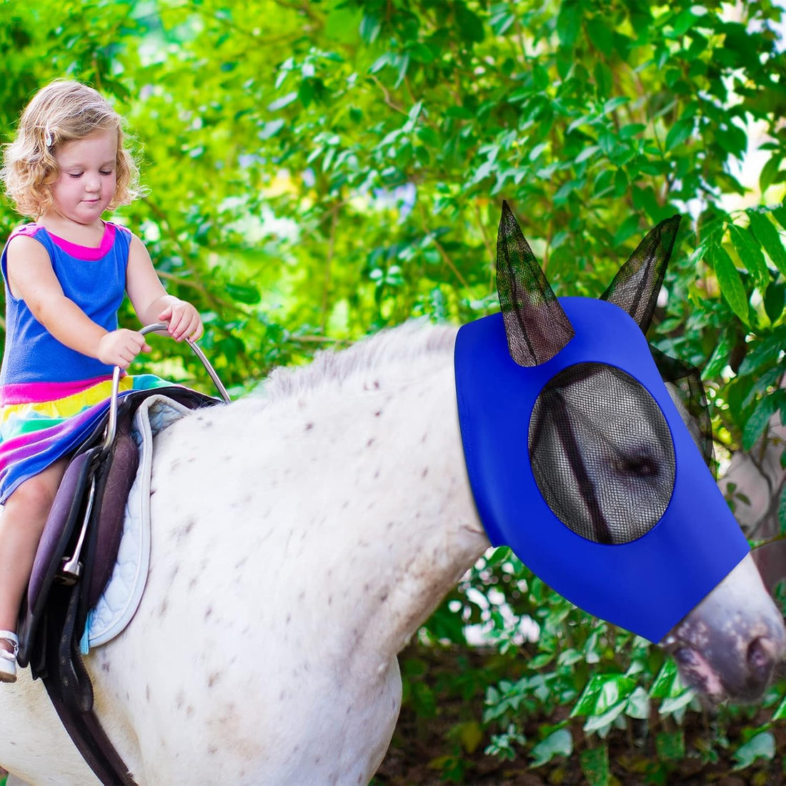 Frienda 4 Pcs Horse Fly Mask with Ear