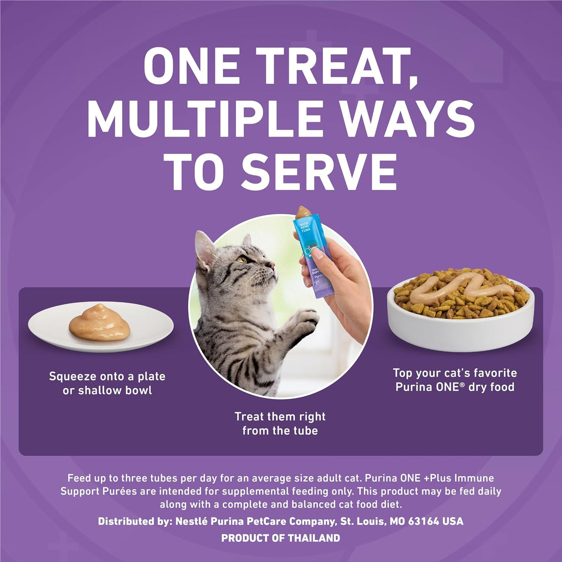 Purina ONE +Plus Immune Support Purees with Real Tuna Lickable Cat
