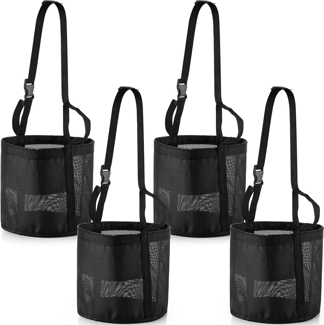 2 Pcs Horse Feed Bag, Heavy Duty Mesh Feeder with Adjustable Strap