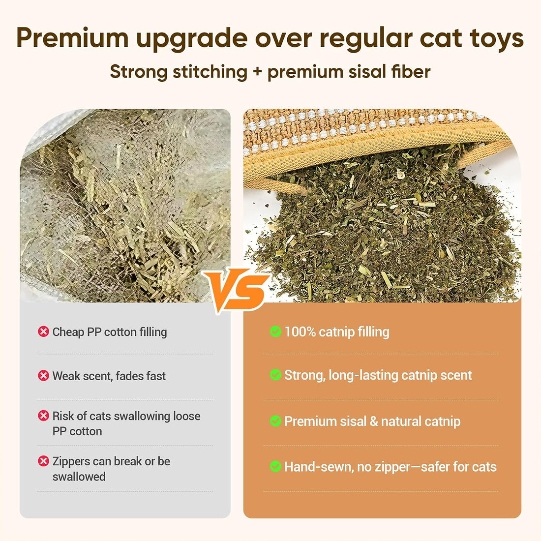 PetZen Garden Sisal Catnip Pillow Toy Kickers
