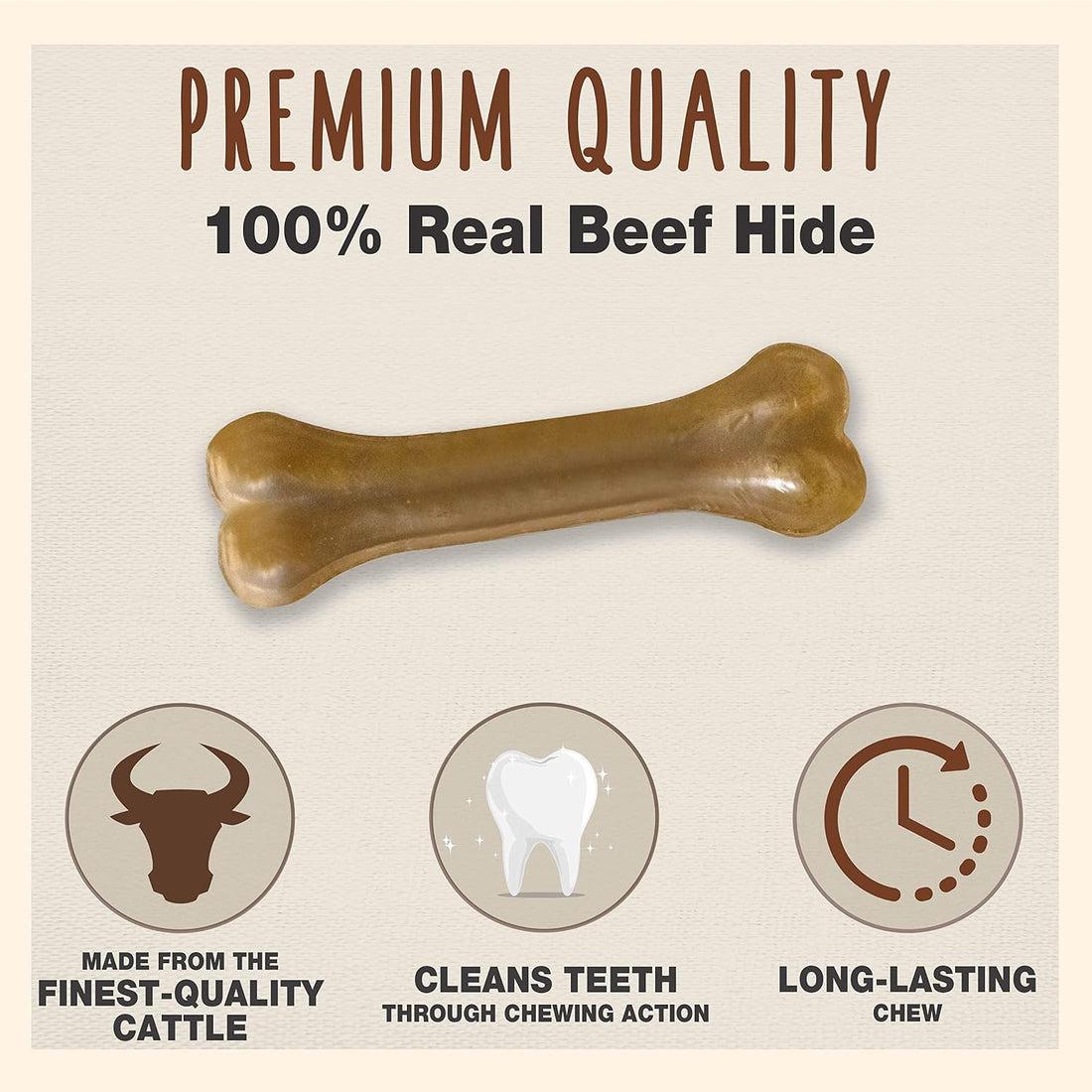 Cadet Premium Grade Pressed Beef Hide Bones