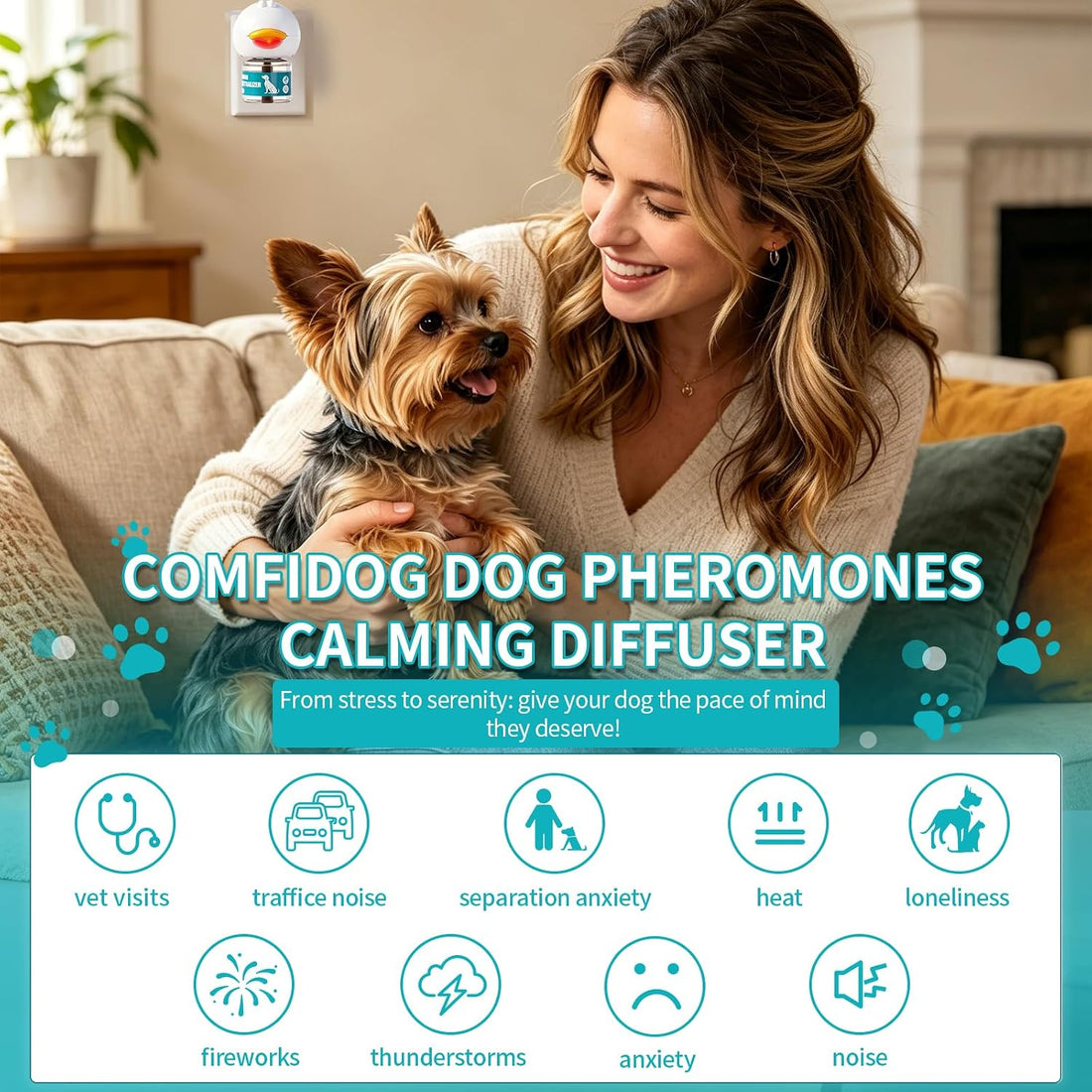 Dog Calming Diffuser, Calming Pheromones Diffuser Kit Pheromone
