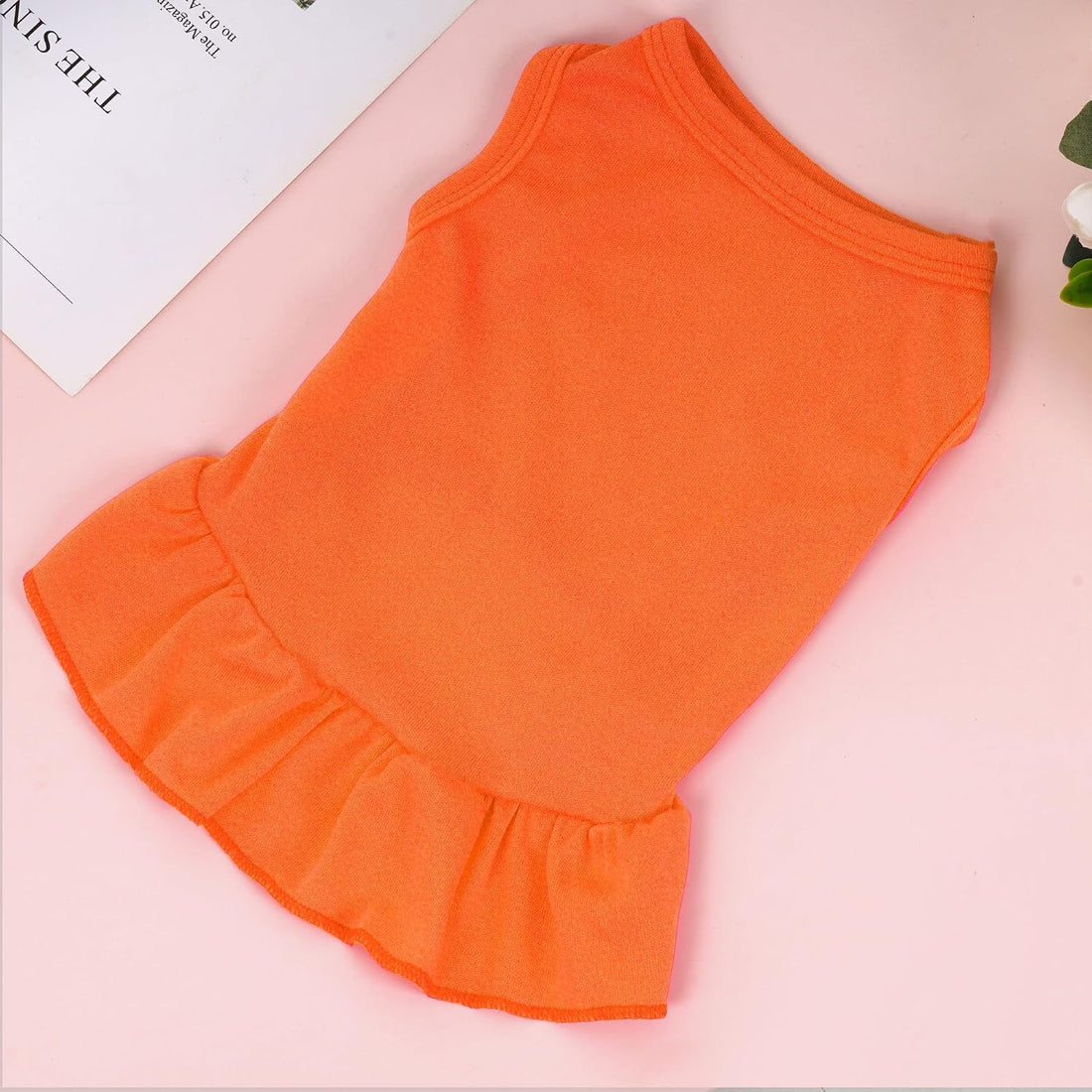 Dog Dresses Cat Skirt Solid Color Dog Clothes Summer Sleeveless Puppy