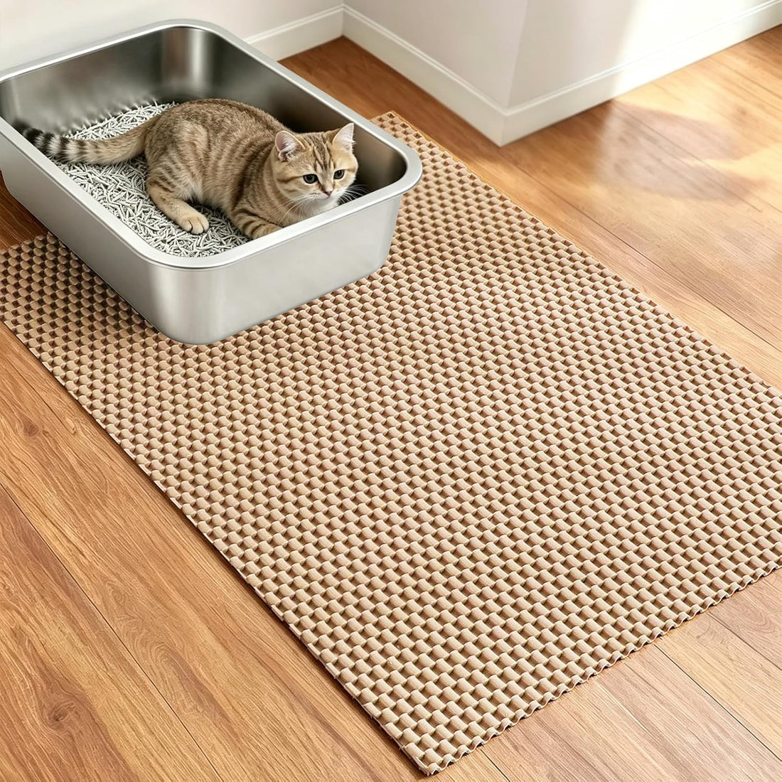 Cat Litter Mat, 23" x 17" Trap Mat for Litter Box