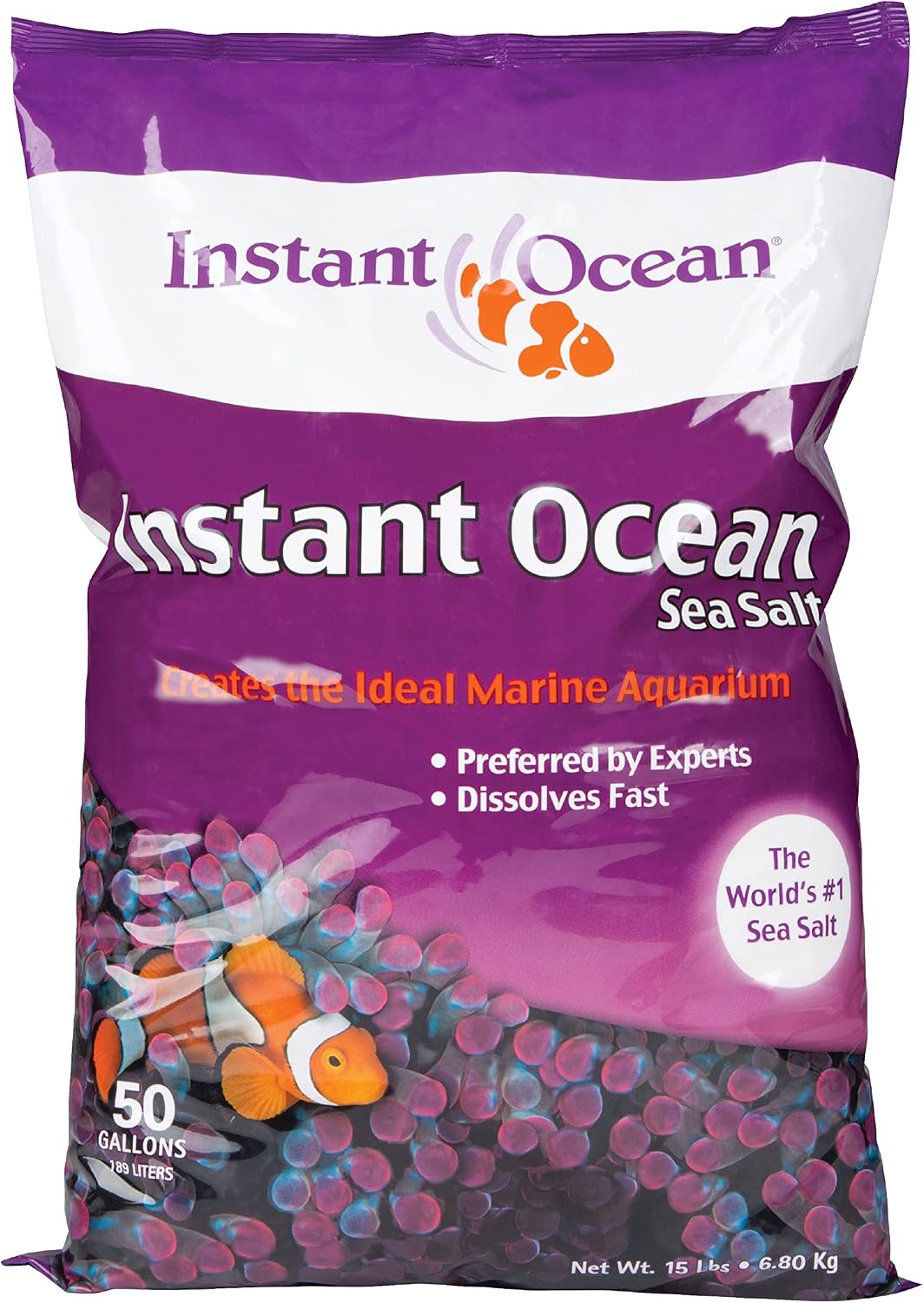 Instant Ocean Sea Salt for Marine Aquariums, 50 Gallons