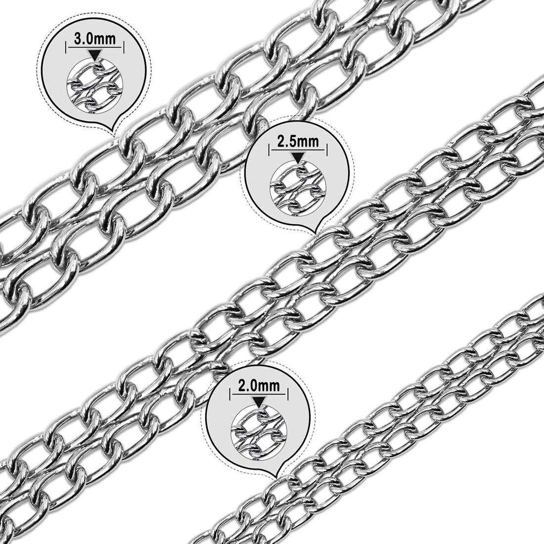 Dog Chain Collar Metal Martingale Anti Chew Training Collars Chew
