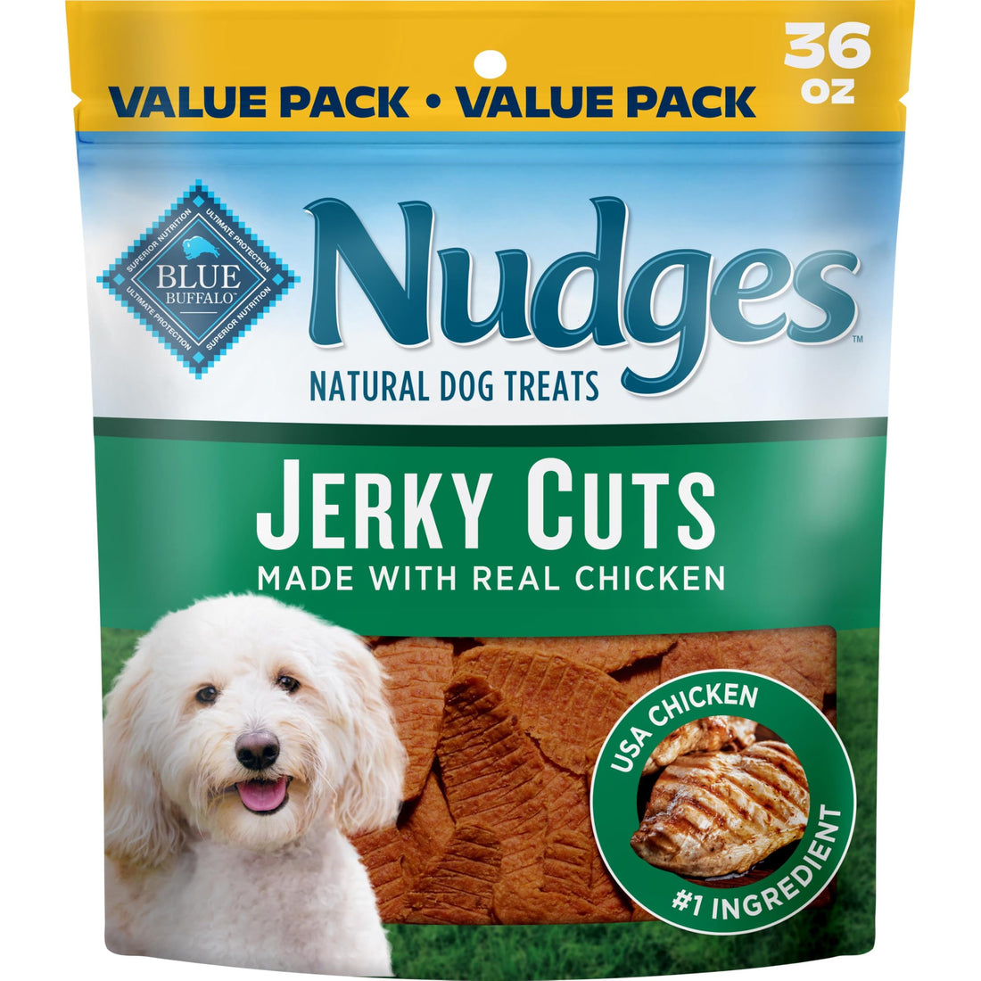 Blue Buffalo Nudges Chicken Jerky Cuts Natural Dog Treats