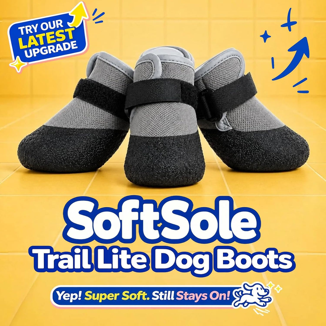 Super-Grippy, Comfortable Sole Dog Summer Shoes for Hot Pavement
