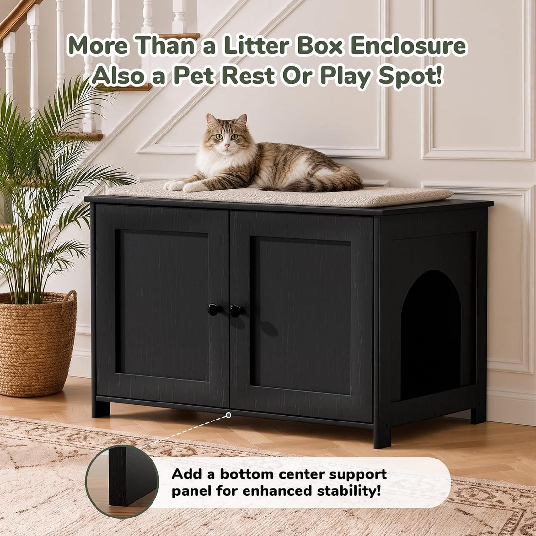 Hidden Cat Litter Box Enclosure Furniture
