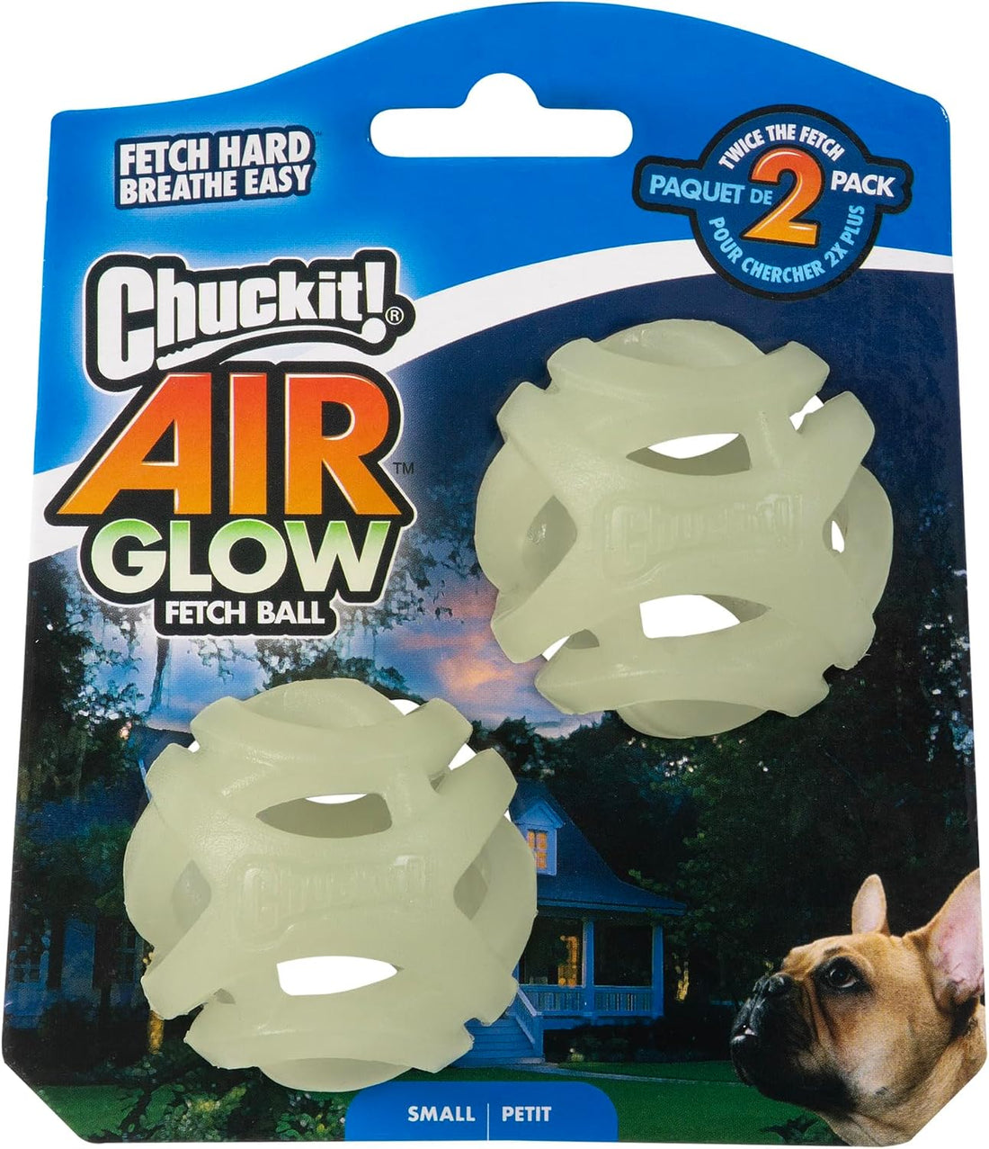 Chuckit! Air Glow Fetch Ball Dog Toy, Medium 2.5in