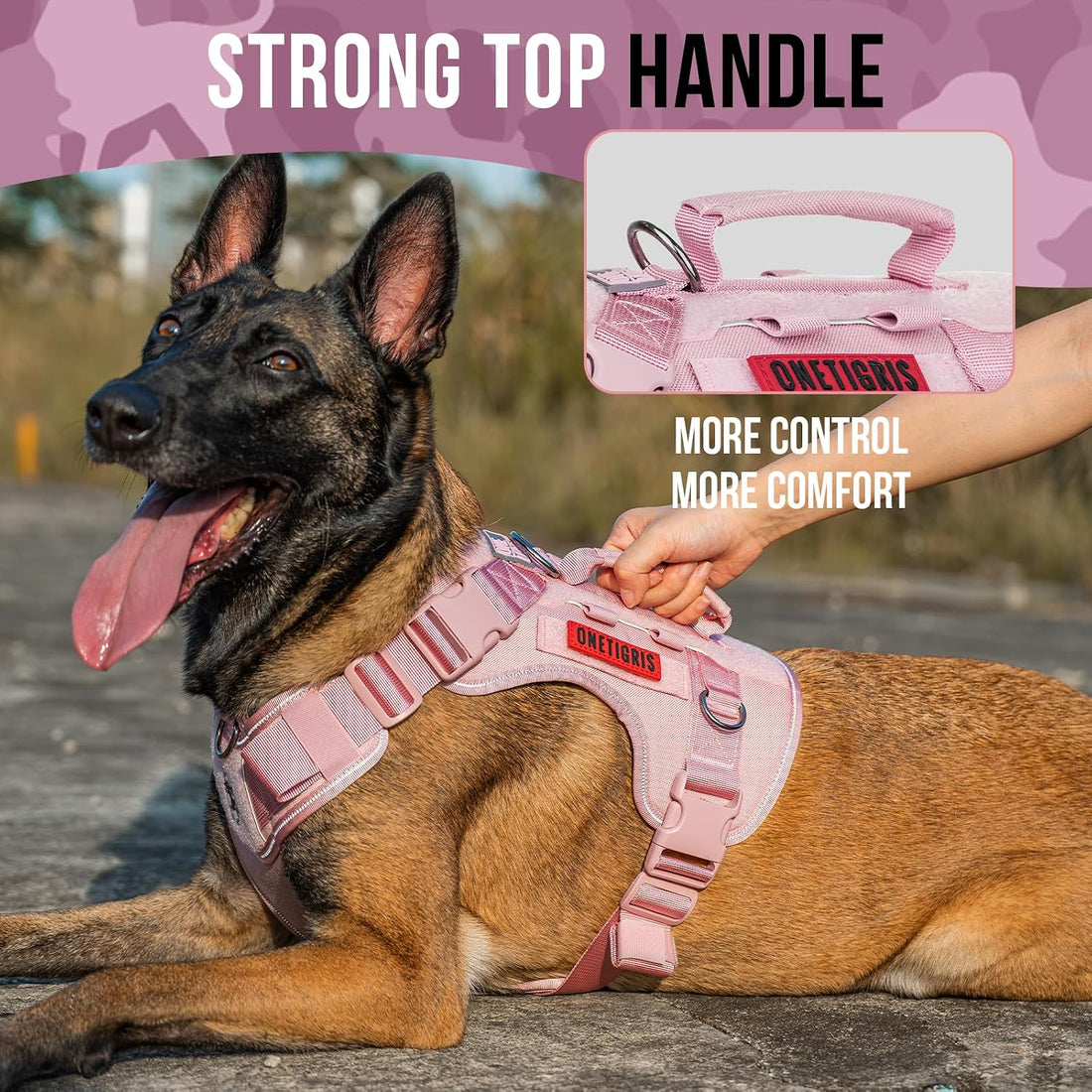 OneTigris No Pull Tactical Dog Harness for Medium Large Dogs