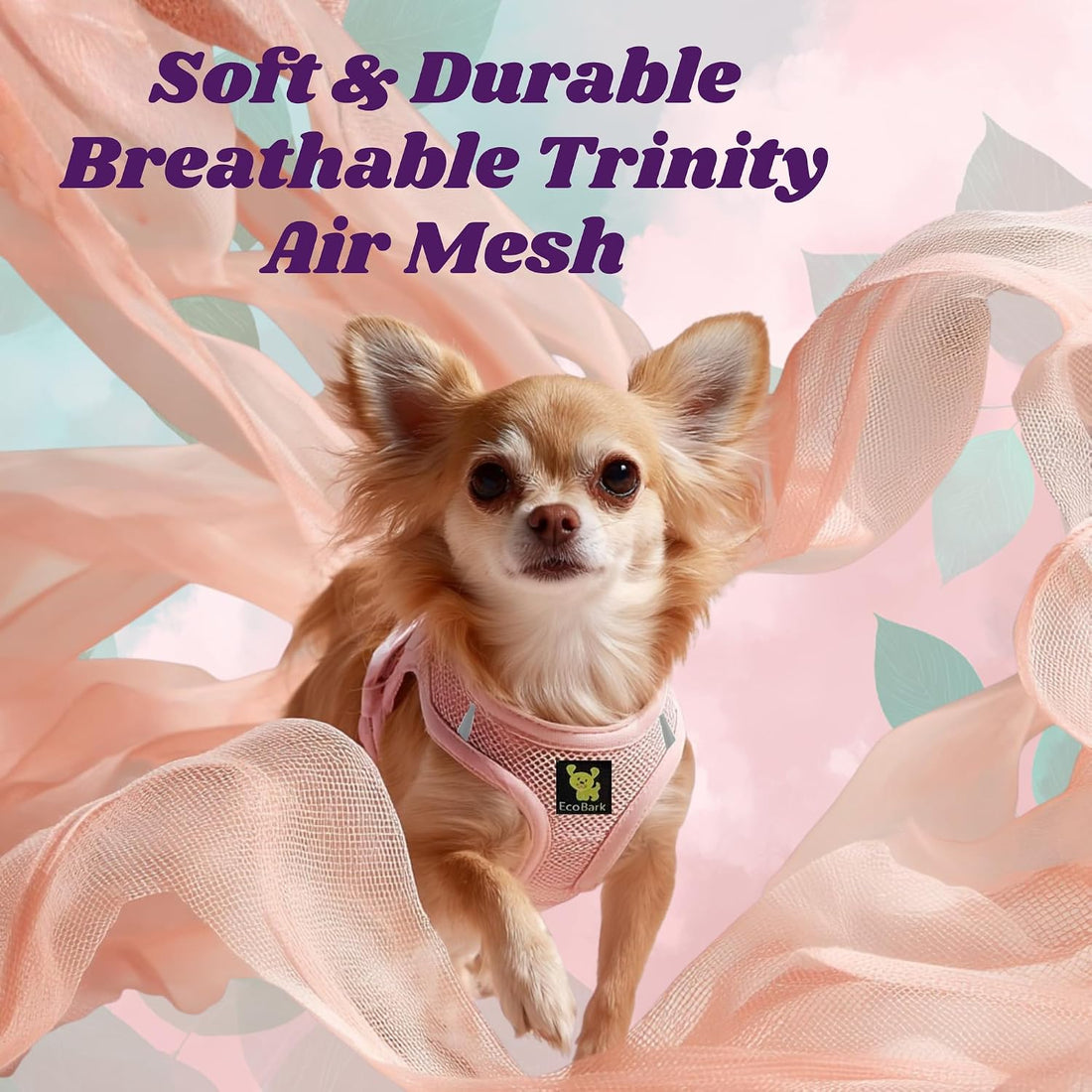 EcoBark XXS Dog Harness, Soft Step in Teacup Puppy Mesh Vest