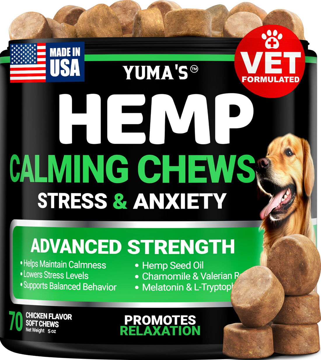 Advanced Calming Chews for Dogs - Hemp Dog Calming Chews