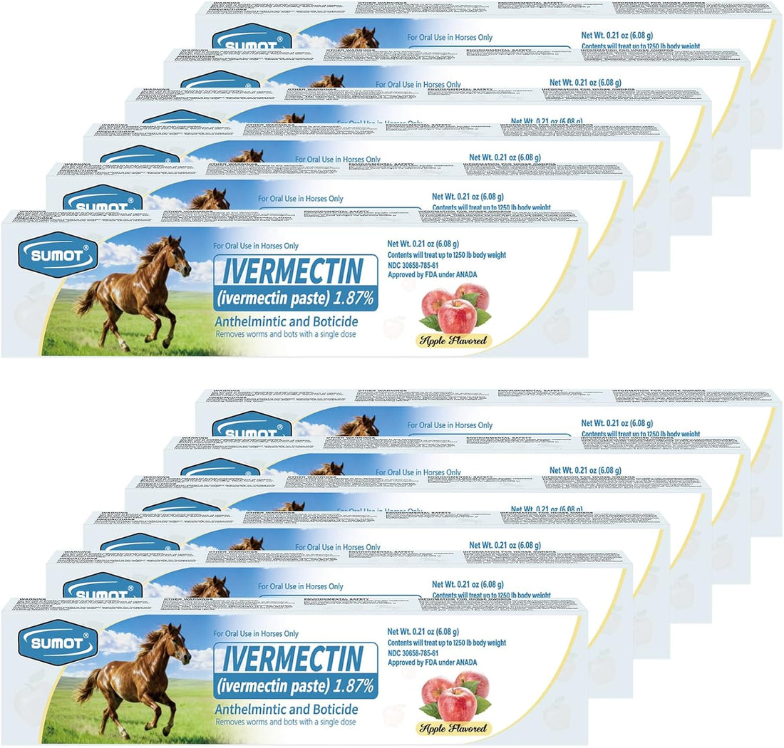 12 Pack Ivermectin Horse Paste 1.87%
