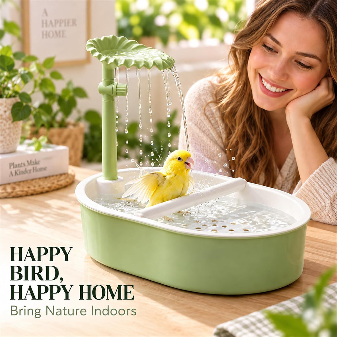 Bird Shower, Parrot Shower Fountain, Adjustable Water Flow