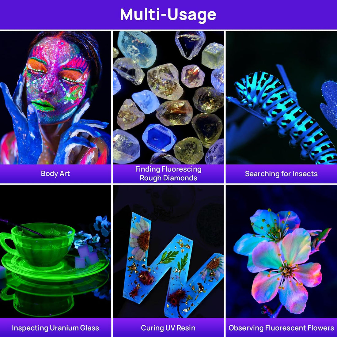 UV Flashlight Black Light, Consciot 51 LED 395nm Ultraviolet