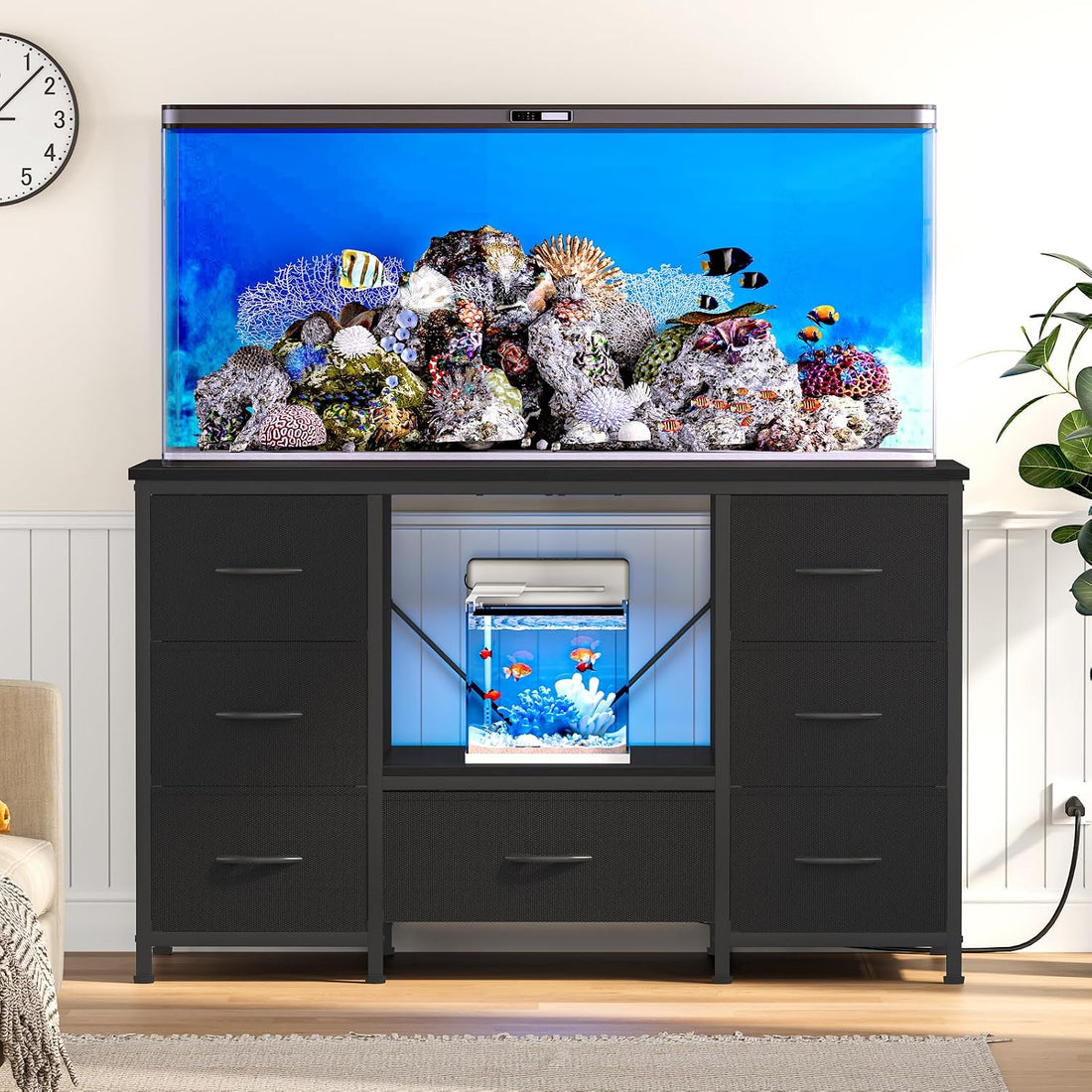 Snughome 55-75 Gallon Aquarium Stand with Power Outlet