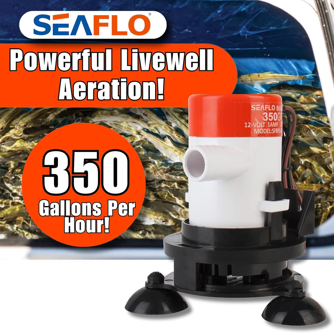 SEAFLO 10 Series Portable Livewell Aerator Kit - 12V, 350 GPH