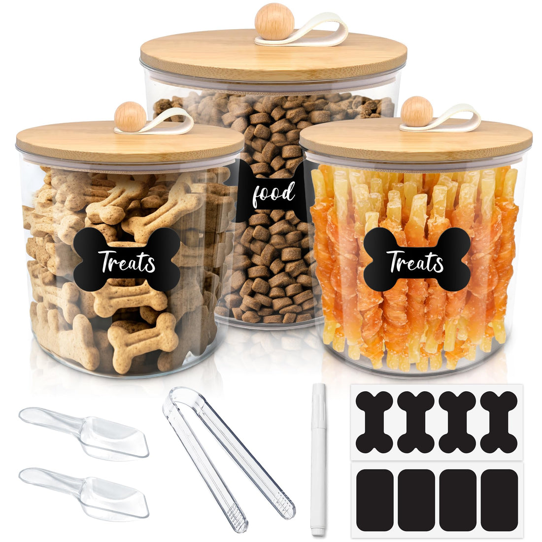HOYTAMDAR 3 Pack Airtight Dog Food Storage Container