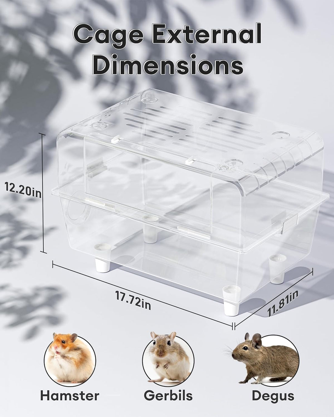 5s Assembly Hamster Cage, 17" Double Decker Small Animal Habitat