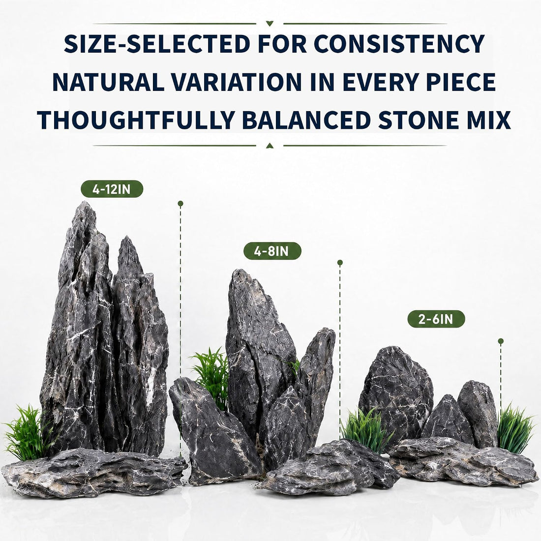 Seiryu Stone Aquascaping Rocks, 1 lb (2-4"), Aquarium Stone Set