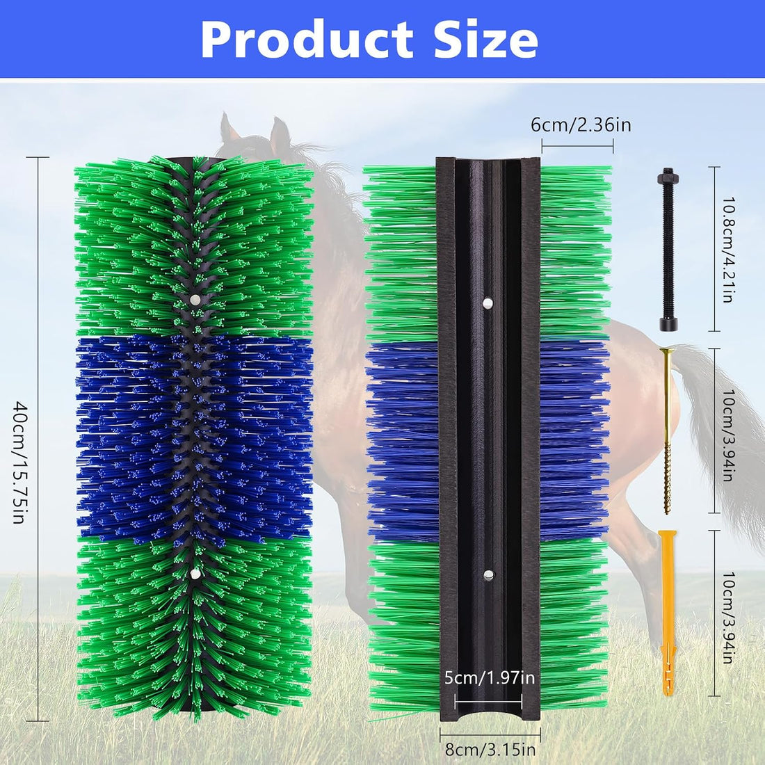 Livestock Scratching Brush for Horse Goat Cattle Cow Sheep Pig