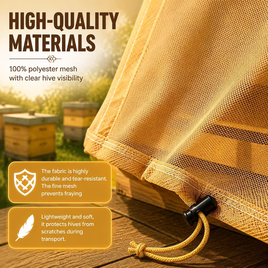 Beekeeping Nuc Hive Mesh Transport Bags，36x30in，2-Pack