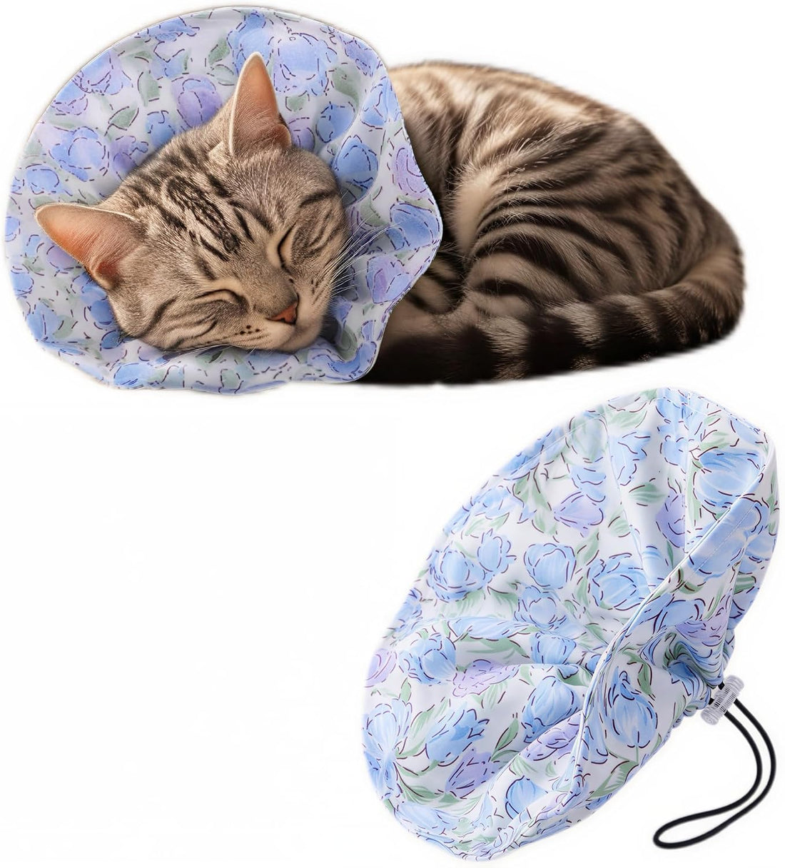 Soft Cat Recovery Collar, Adjustable Pet Cone Alternative for Cats