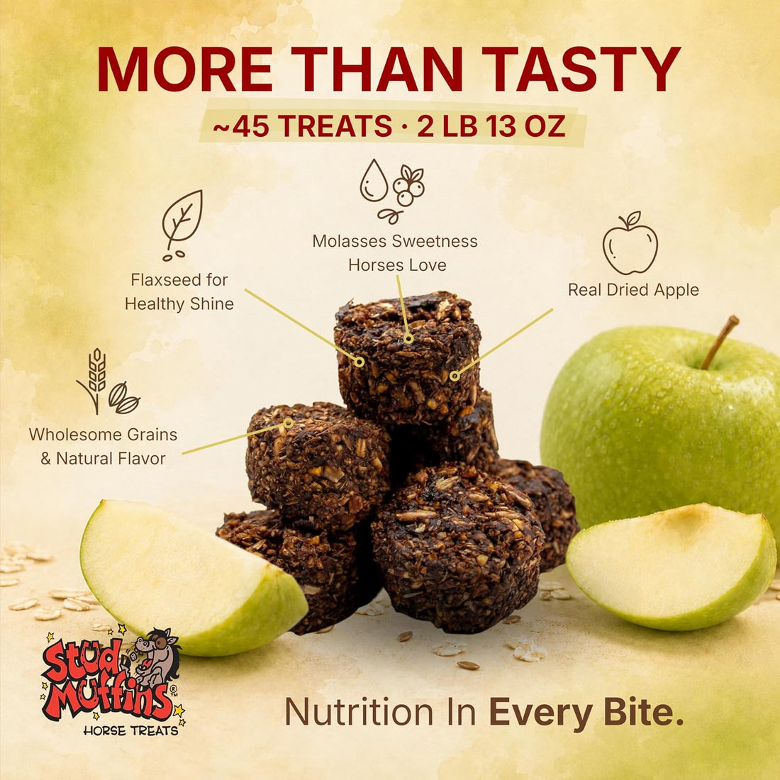 Stud Muffins Horse Treats, Green Apple Flavor