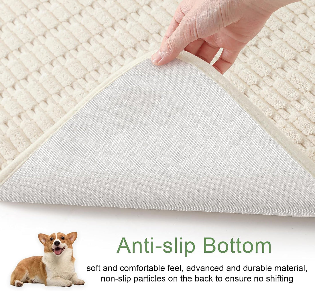 Washable Pee Pads for Dogs Puppy Pad, Cream White 40”x40” 2 Pack