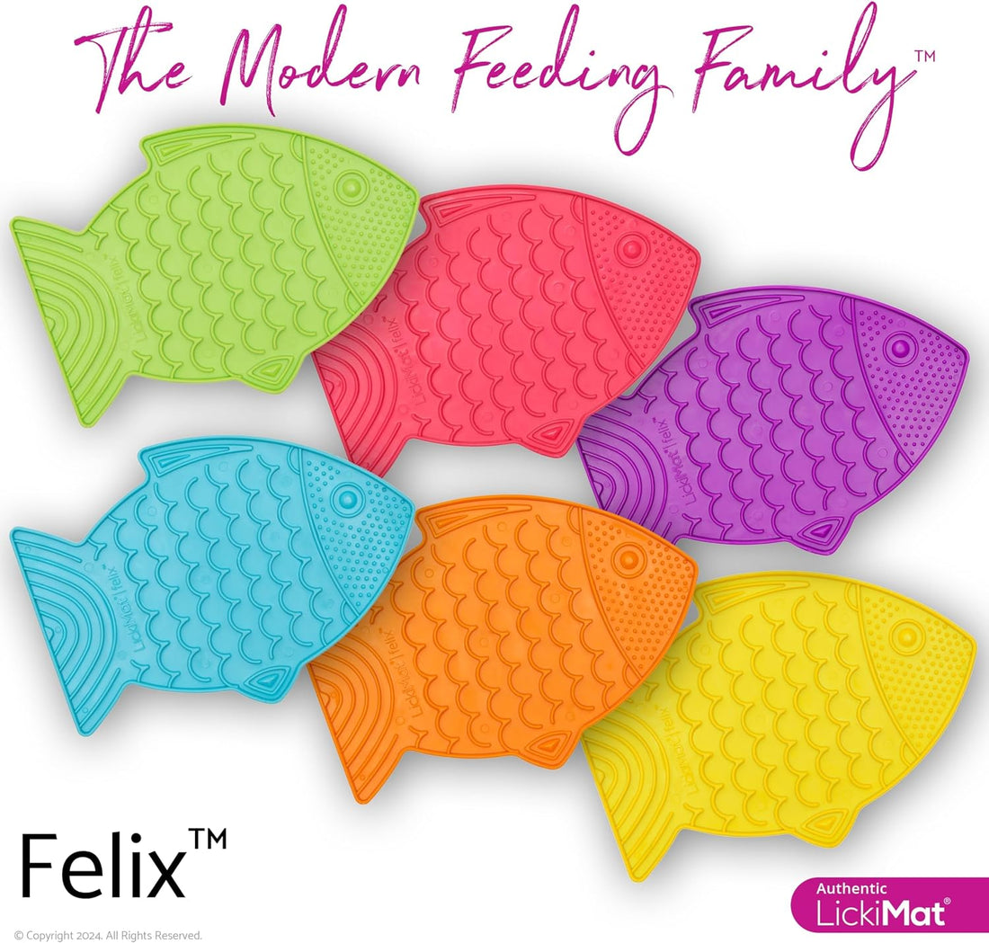 LickiMat Fish-Shaped Cat Slow Feeders Lick Mat