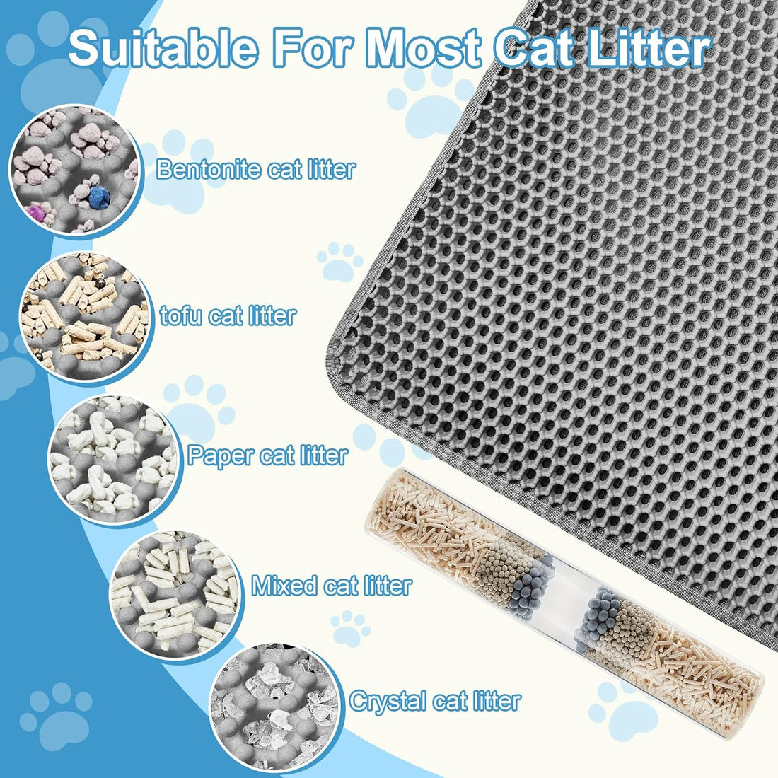 Xuanyaente Double Layer Ultra Soft Cat Litter Mat