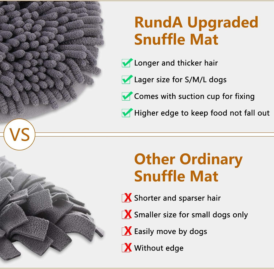 Rundik Snuffle Mat for Dogs, 17'' x 21'' Dog Sniffing Interactive
