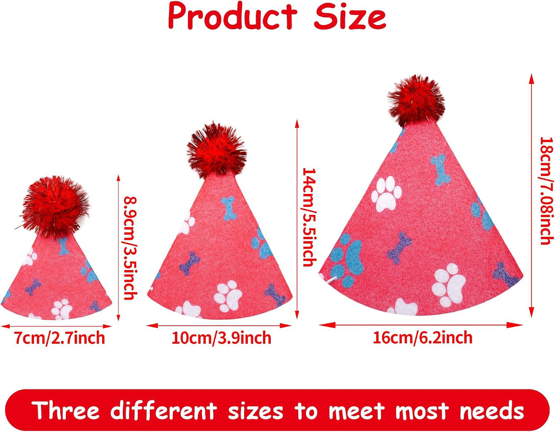 JpGdn 12pcs Dog Party Hats for Small Medium Dogs Stuffed Animals Cat