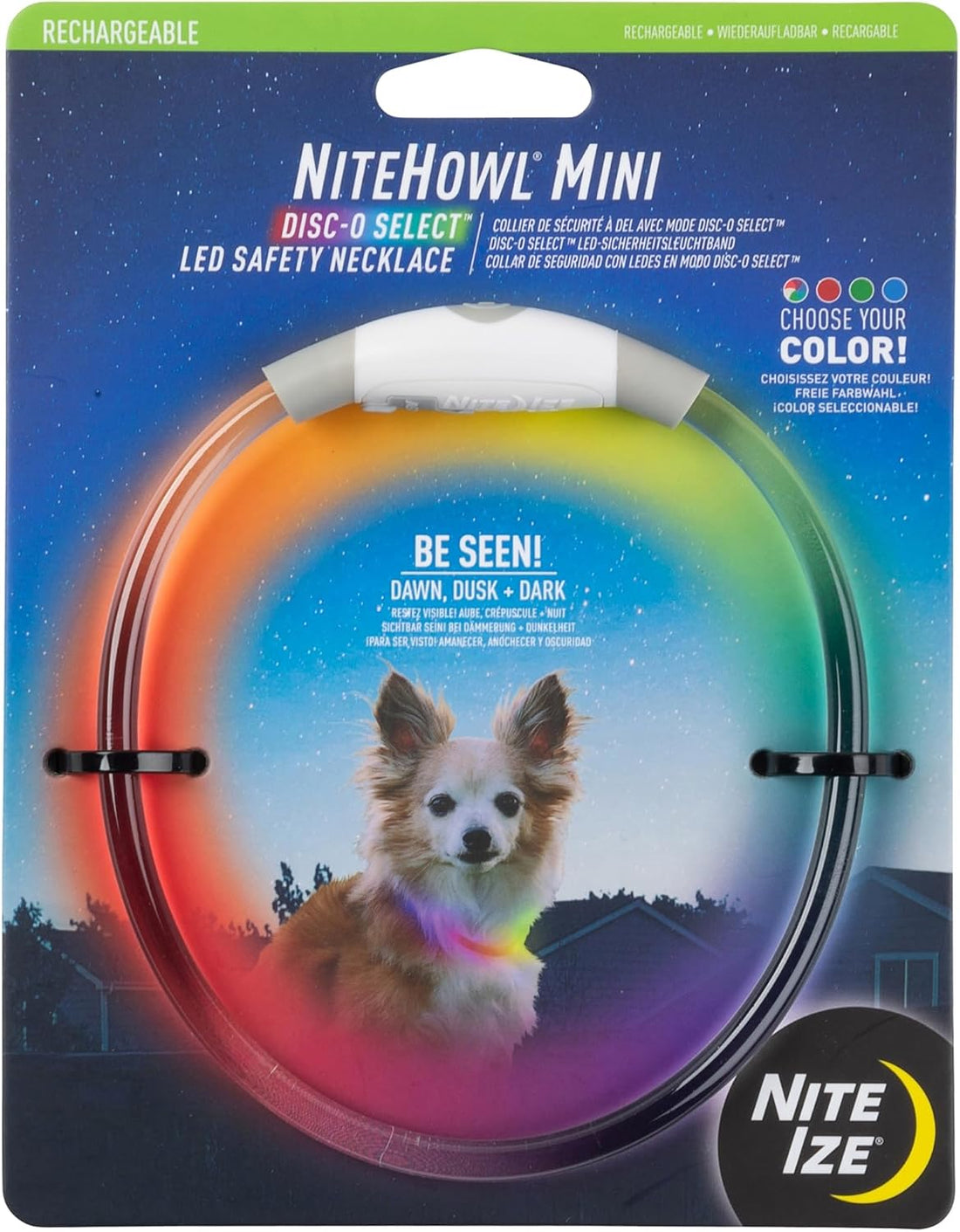 Nite Ize NiteHowl Rechargeable LED Safety Necklace - Disc-O Select
