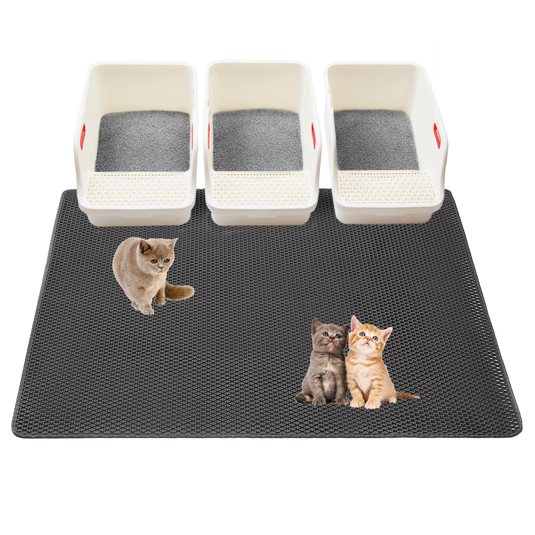 Cat Litter Mats-Extra Large 47''x36'' Litter Trapping Mat for Cat-XXL