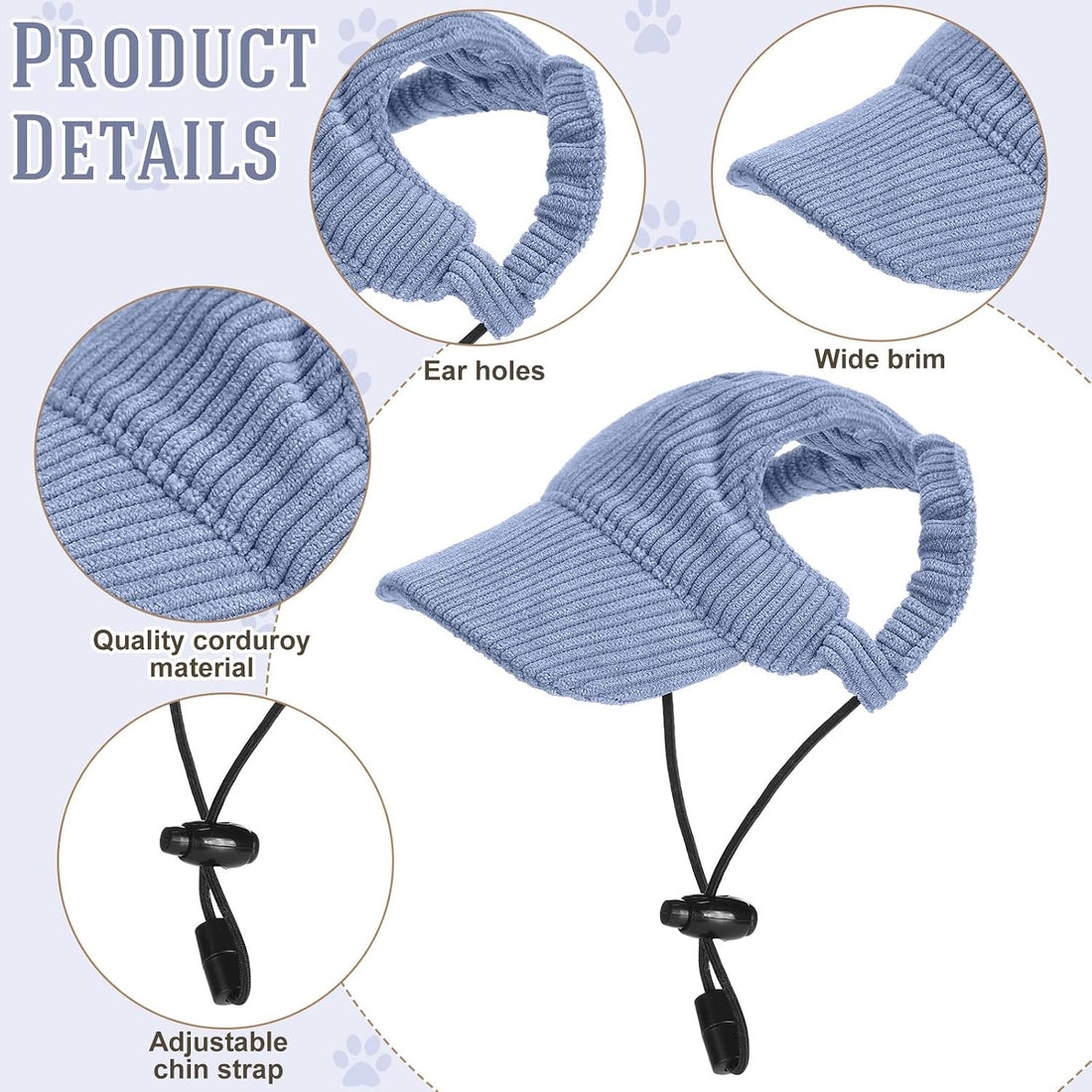 Jadive Small Dog Sun Hat with Ear Holes Dog Sunglasses