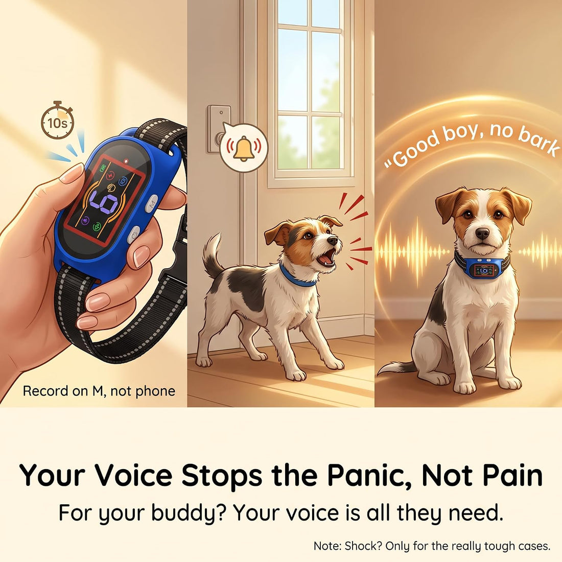 Voice Memo Anti Bark Collar, Smart Dog Bark Collar