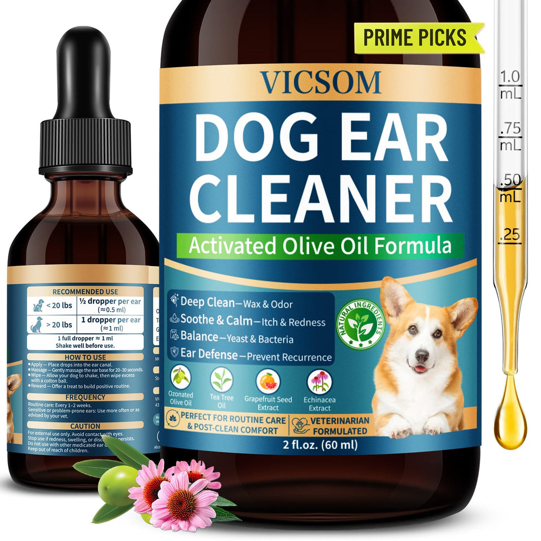 VICSOM Dog Ear Infection Treatment Drops